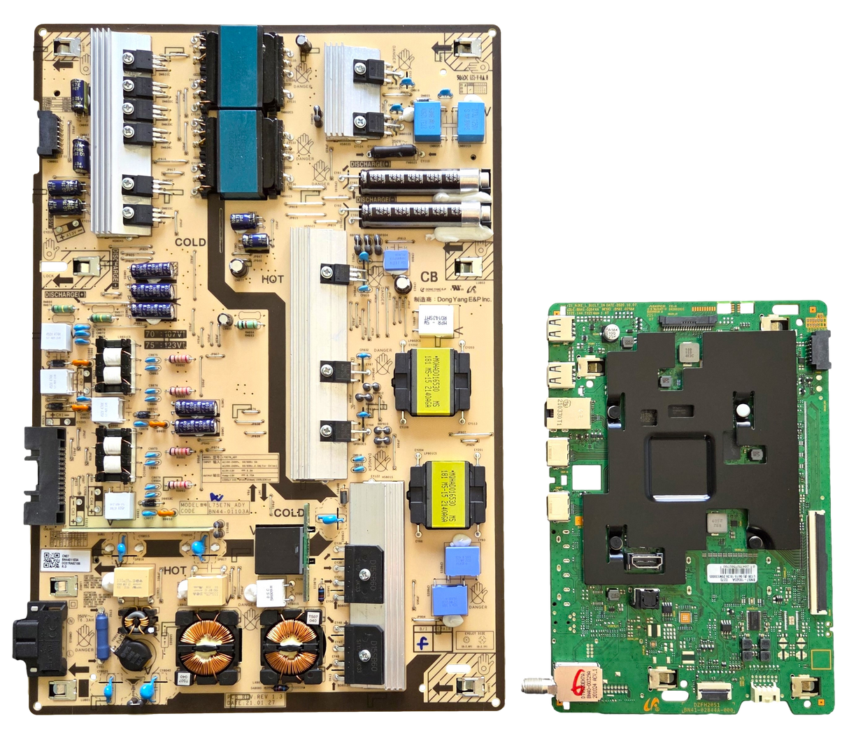 QN75Q6DAAFXZA Samsung TV Repair Parts Kit, BN94-17221A Main Board, BN44-01103A Power Supply, QN75Q6DAAFXZA BA02, QN75Q6DAAFXZA