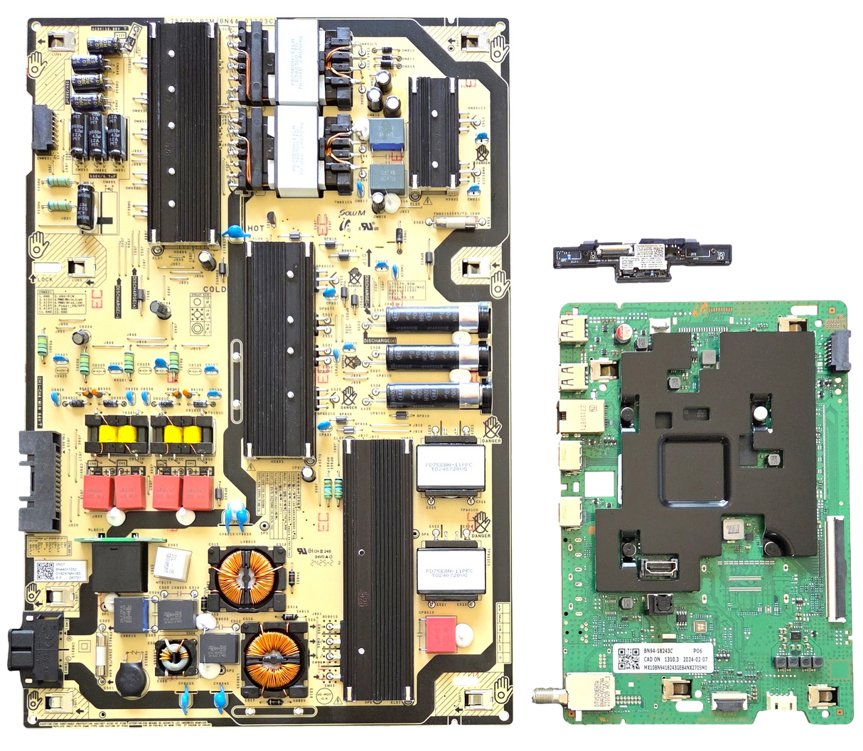 QN75Q60DBFXZA Samsung TV Repair Parts Kit, BN94-18342C Main Board, BN44-01103C Power Supply, BN59-01403A Wifi, QN75Q60DBFXZA CA02, QN75Q60DBFXZA