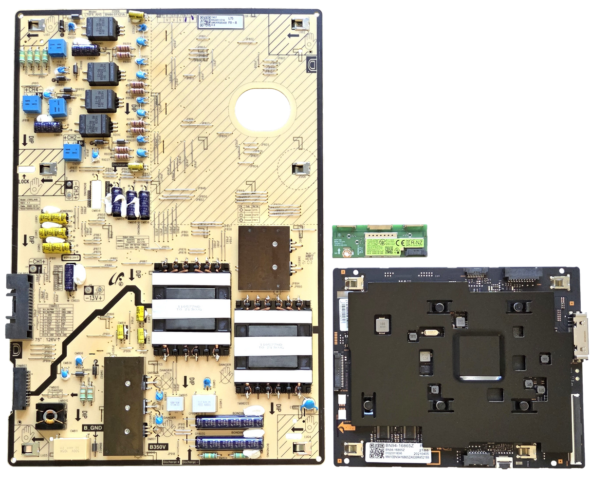 QN75LS03AAFXZA Samsung TV Repair Parts Kit, BN94-16865Z Main Board, BN44-01121A Power Supply, BN59-01333A Wifi, QN75LS03AAFXZA CA01, QN75LS03AAFXZA