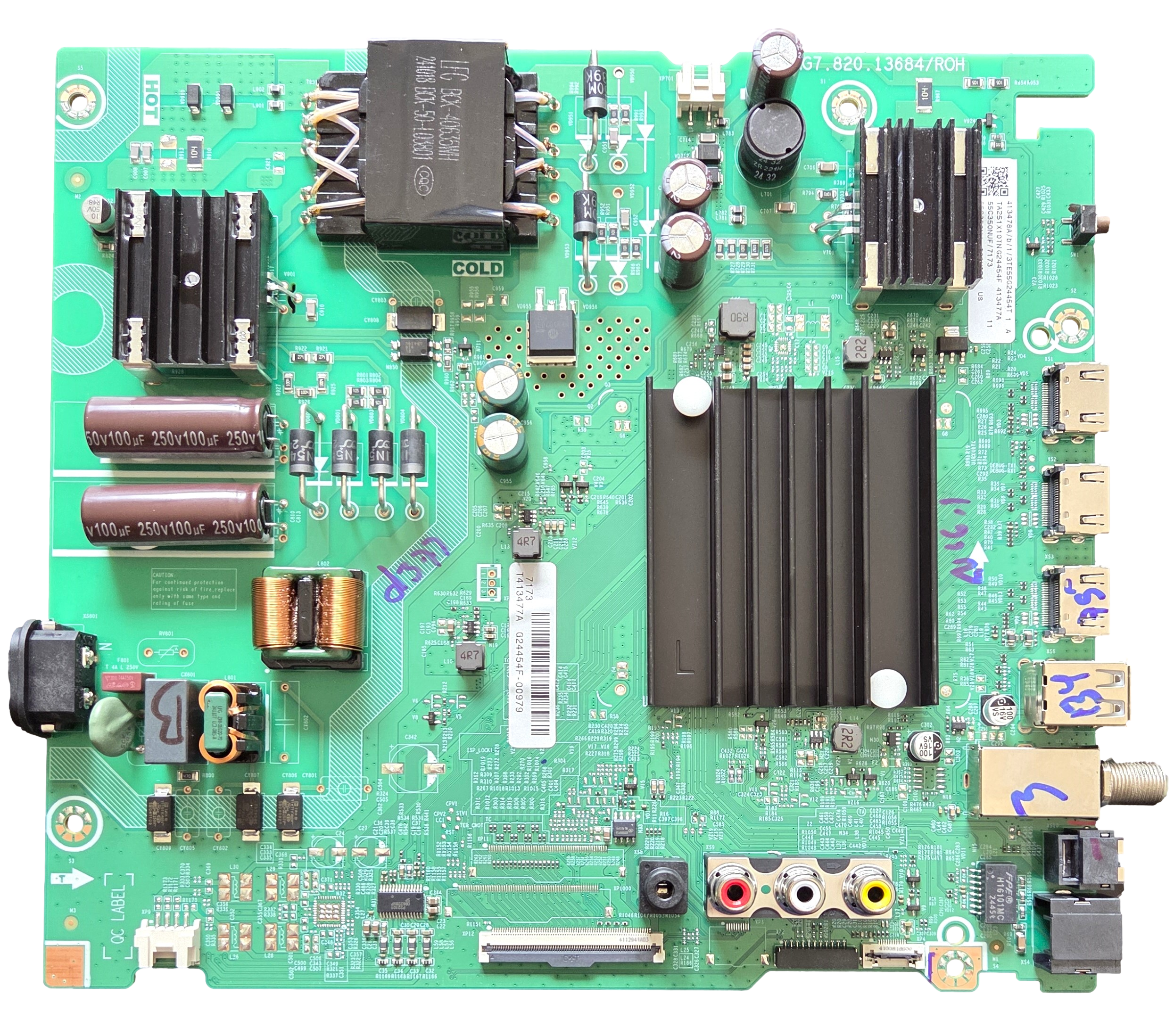 413478 Toshiba Main /Power Supply Board, 413477 , RSAG7.820.13684