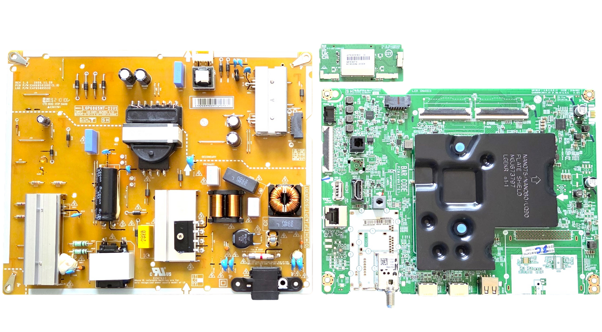 65UQ9000PUD LG TV Repair Parts Kit, EBT67247702 Main Board, EAY65895532 Power Supply, EAT65182001 Wifi, 65UQ9000PUD BUSFLKR, 65UN9000PUD