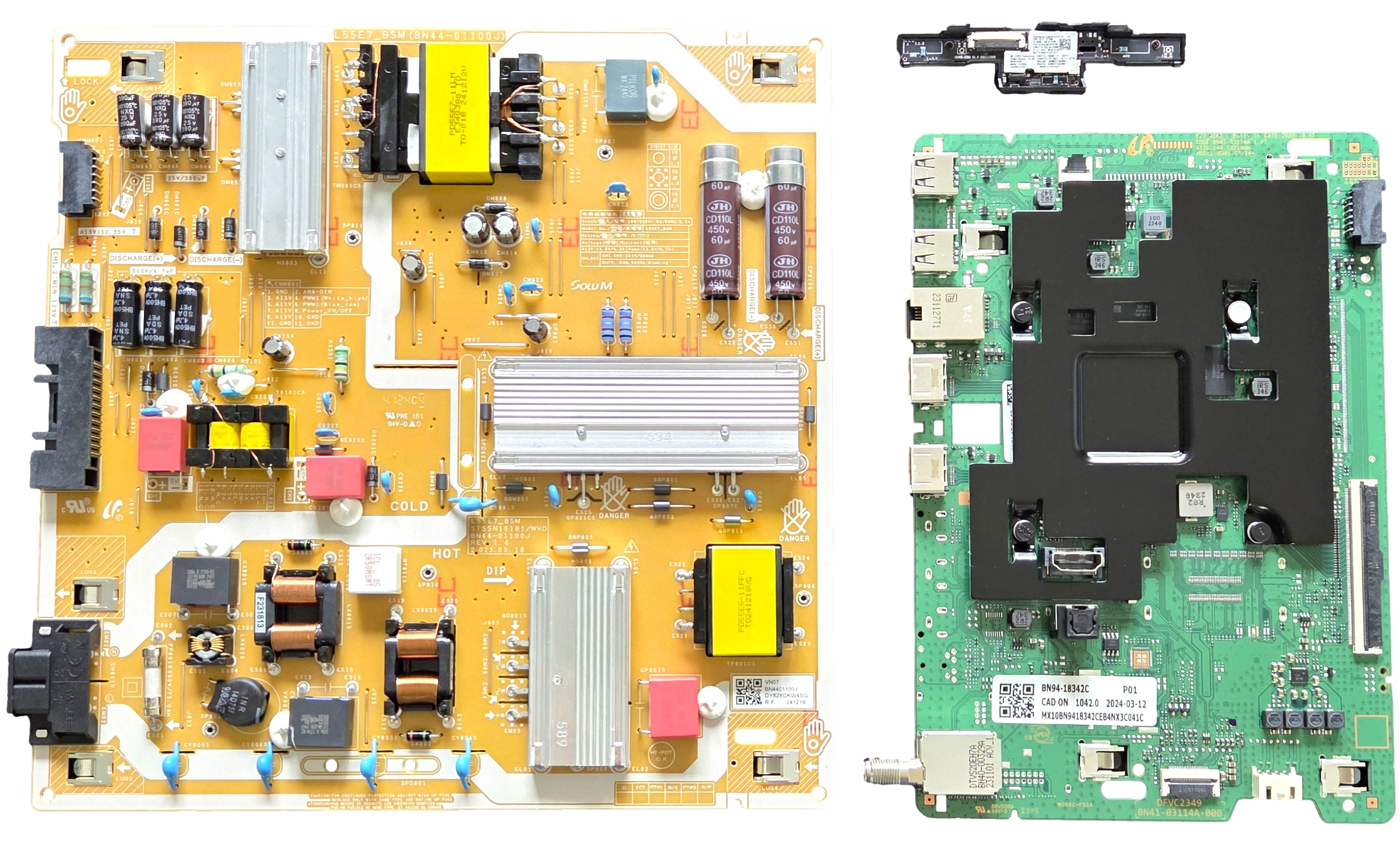 QN55Q60DAFXZA Samsung TV Repair Parts Kit, BN94-18342C Main Board