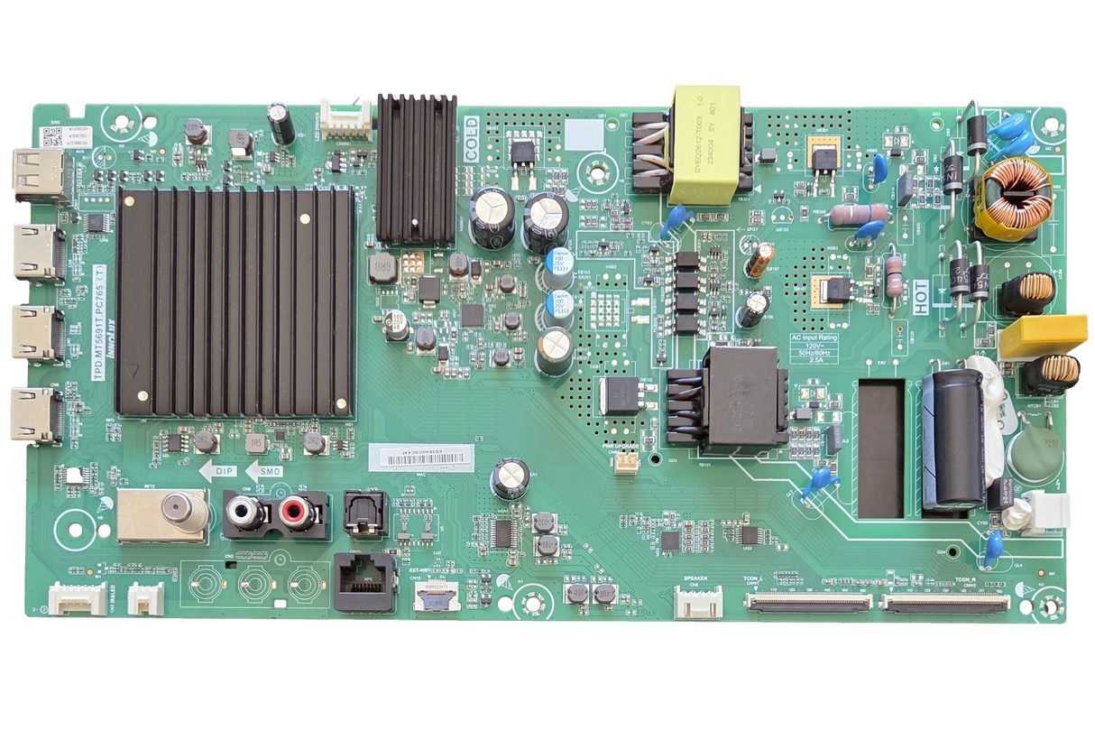6M03A000E100J Vizio Main Board/Power Supply, TPD.MT5691T.PC765(T), V505M-K09