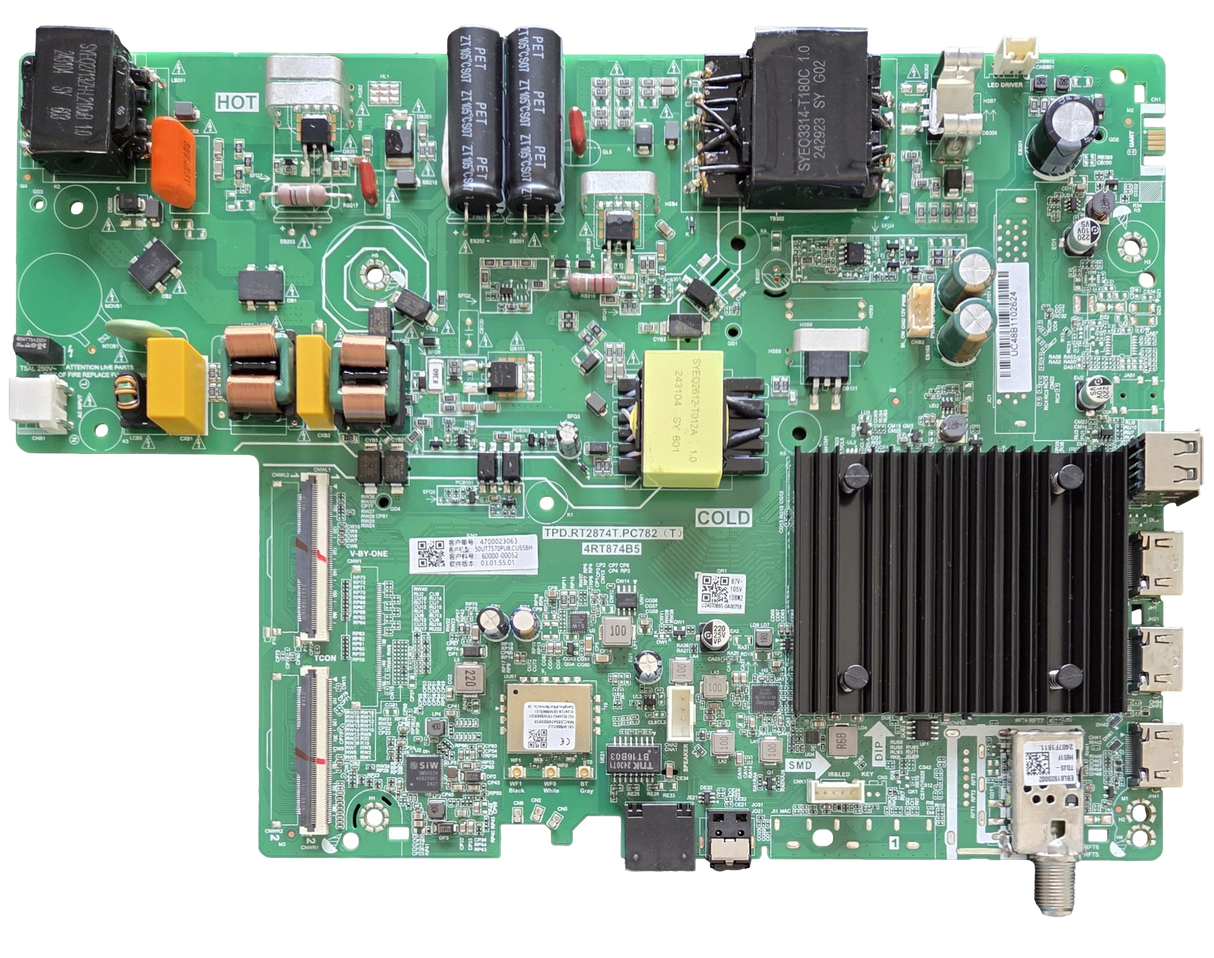6000-00052 LG Main /Power Board, TPD.RT2874T.PC782 (T), 4700023063, 50UT7570PUB