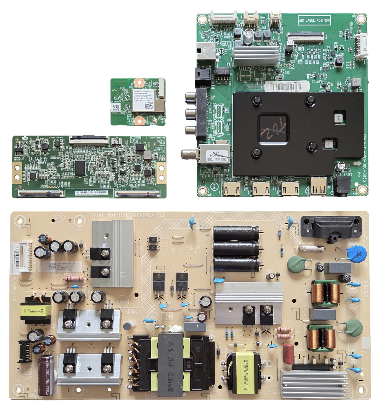 NS-55F301NA25 Insignia TV Repair Parts Kit, 756TXKCB02K093050X Main board, PLTVLW321XXGK Power Supply, HV550QUBF70 T-Con, 368GWFBT757GSD Wifi, NS-55F301NA25