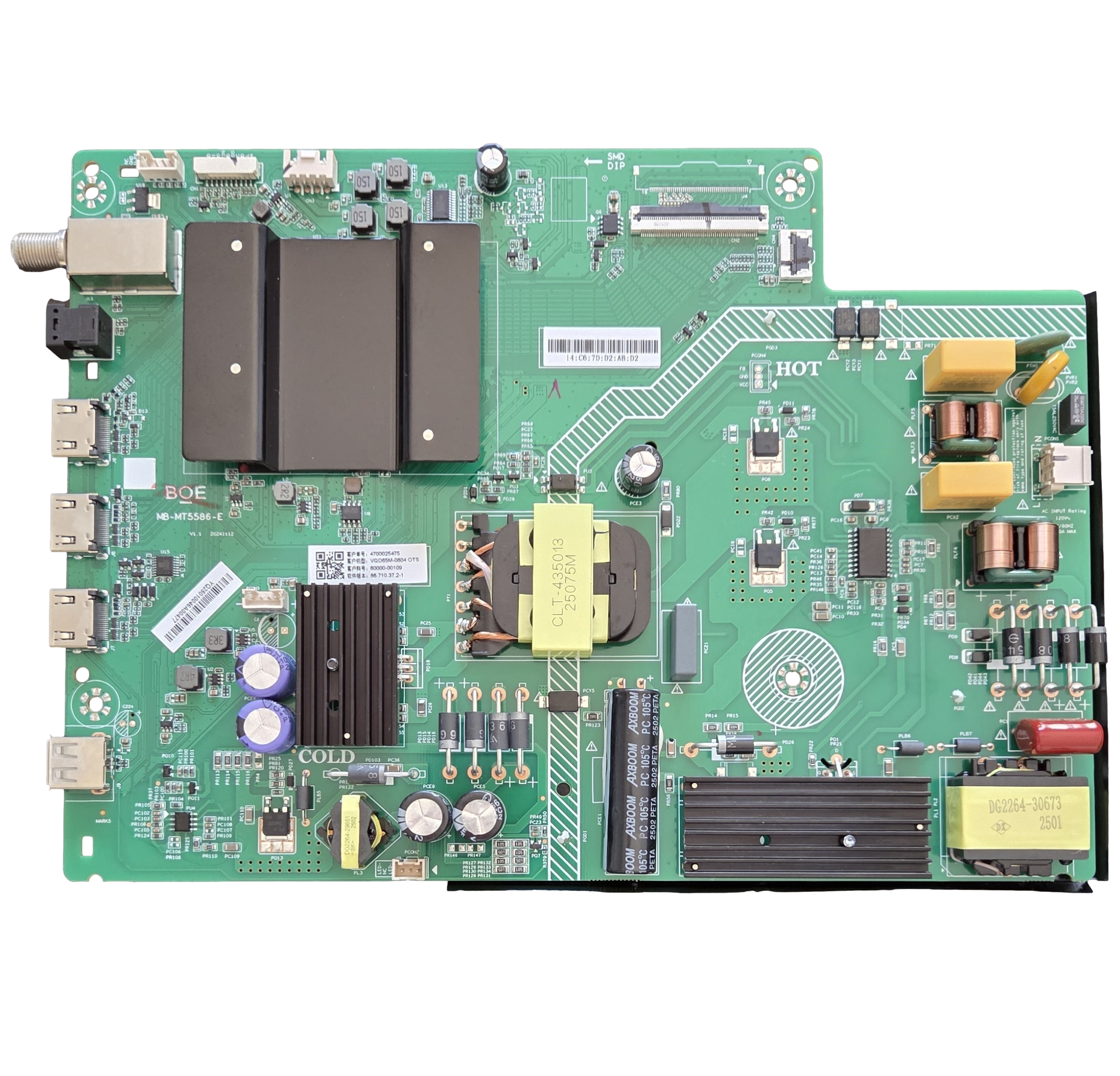 60000-00109 VIZIO Main /Power Board, 4700025475 , BOE , MB-MT5586