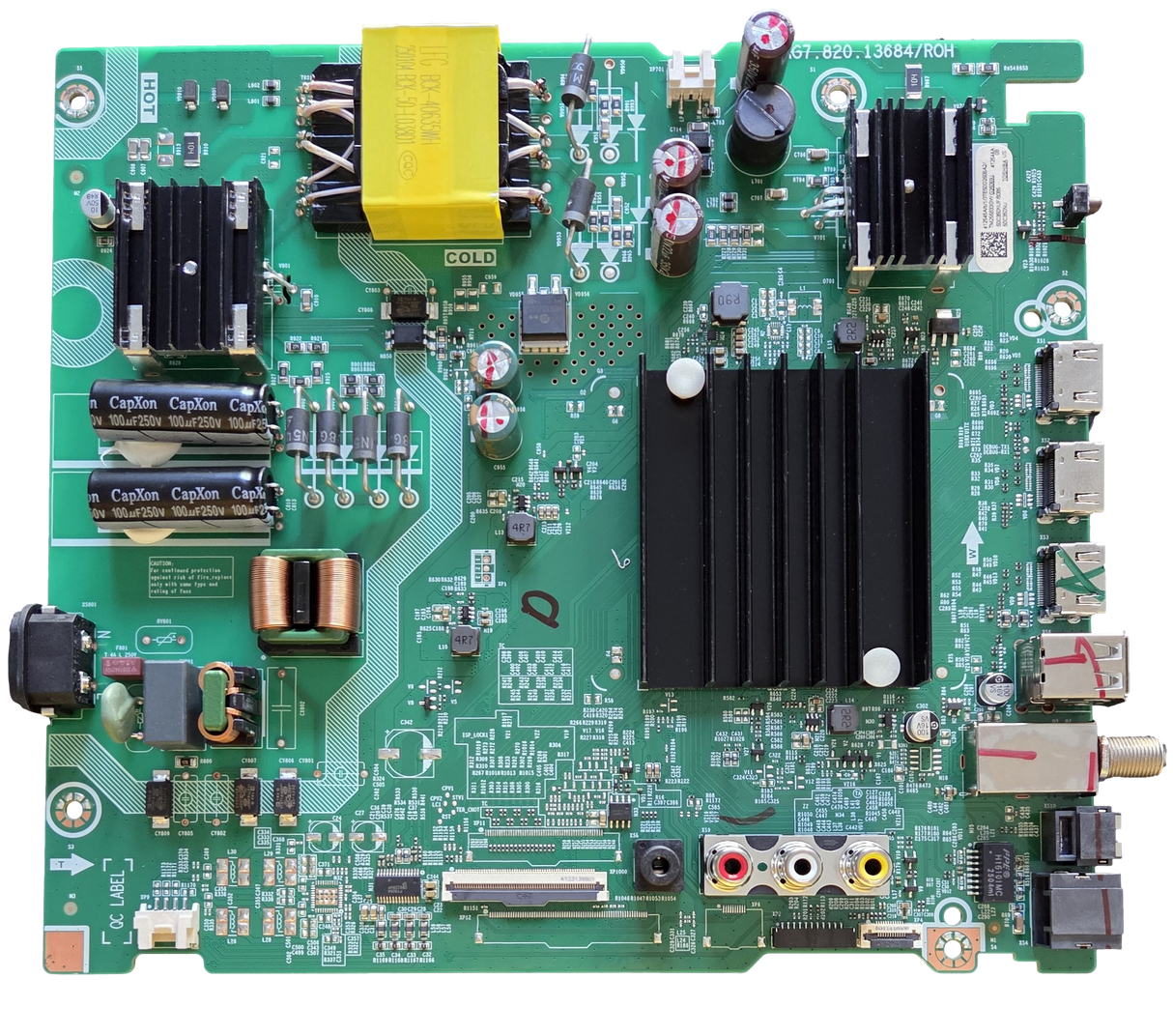 412545 Toshiba Main Board, 412544, RSAG7.820.13684/ROH, 50C350NU