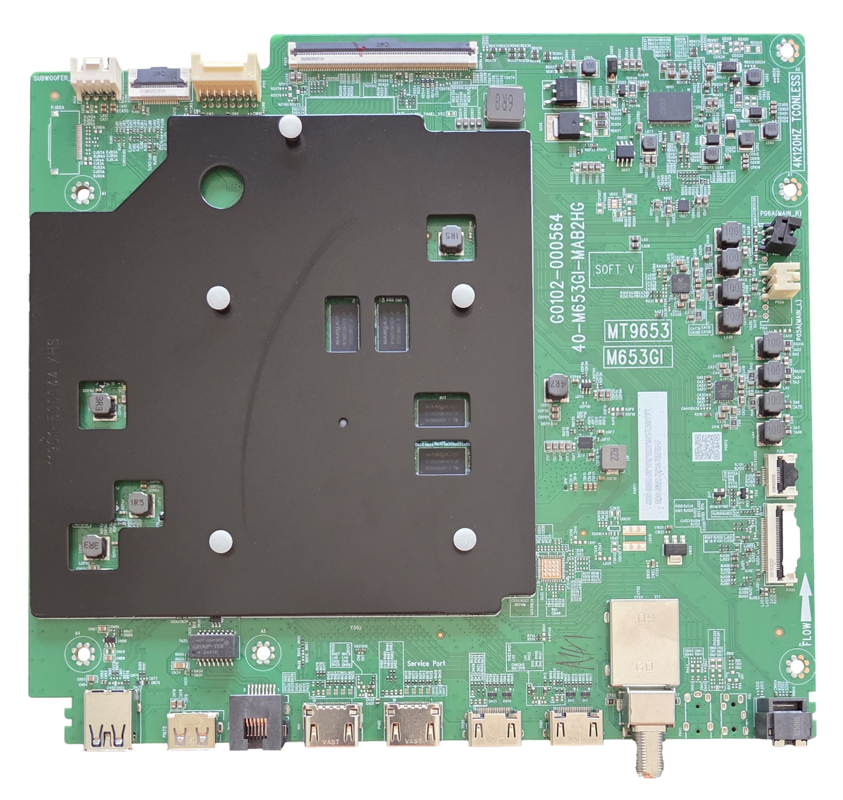 G0301-000652-Z00 TCL Main Board, G0301-000652, G0102-000564, 40-M653GI-MAB2HG, 98QM63K, 98QM6K