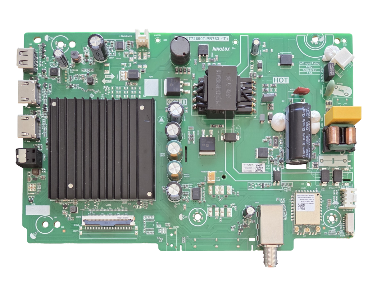 6M03A000H500J Vizio Main Board, TPD.NT72690T.PB763(T), A000H500J, VFD40M-0809