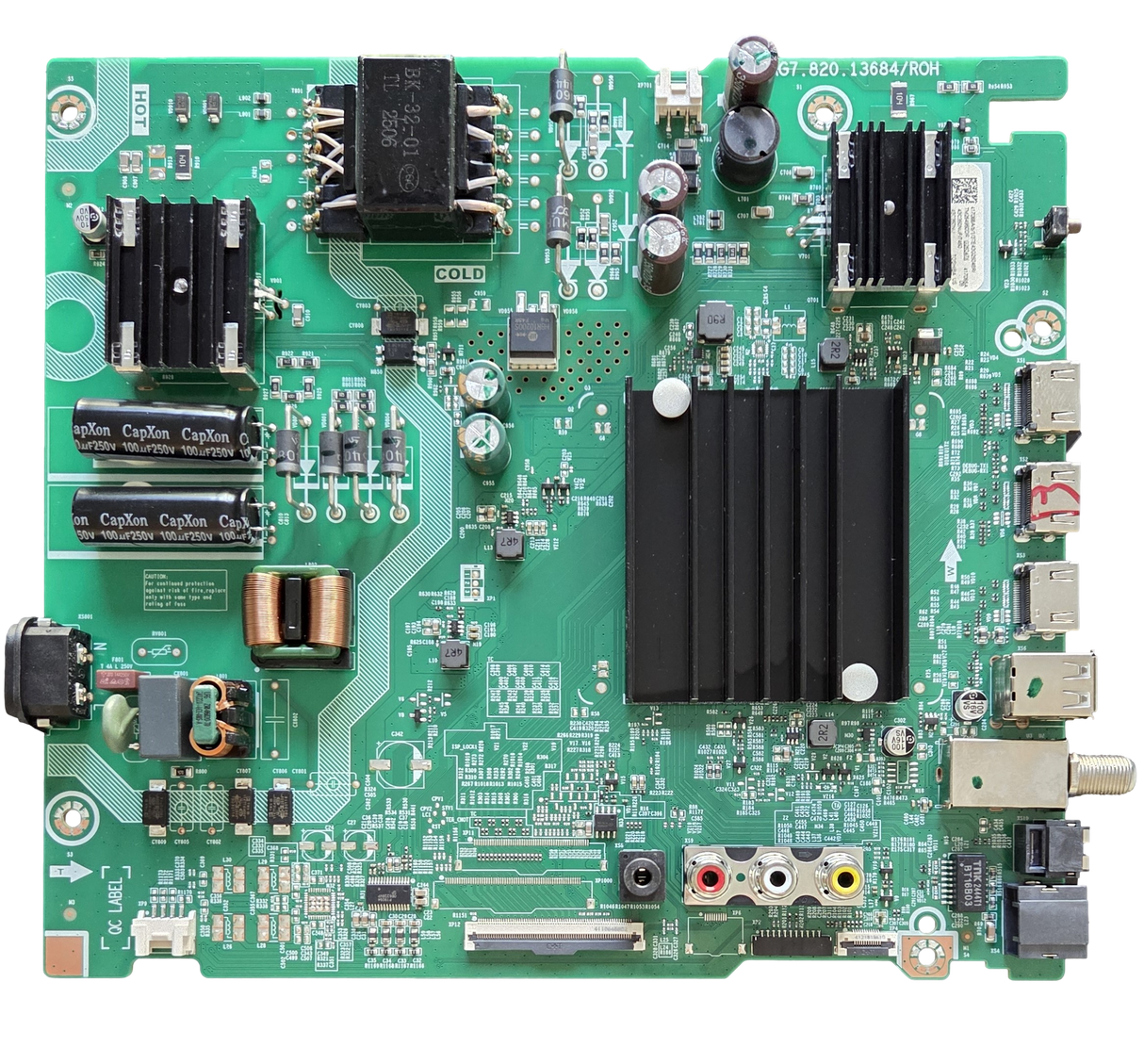 417066 Toshiba Main Board, 417065A,RSAG7.820.13684/ROH, 43C350NU