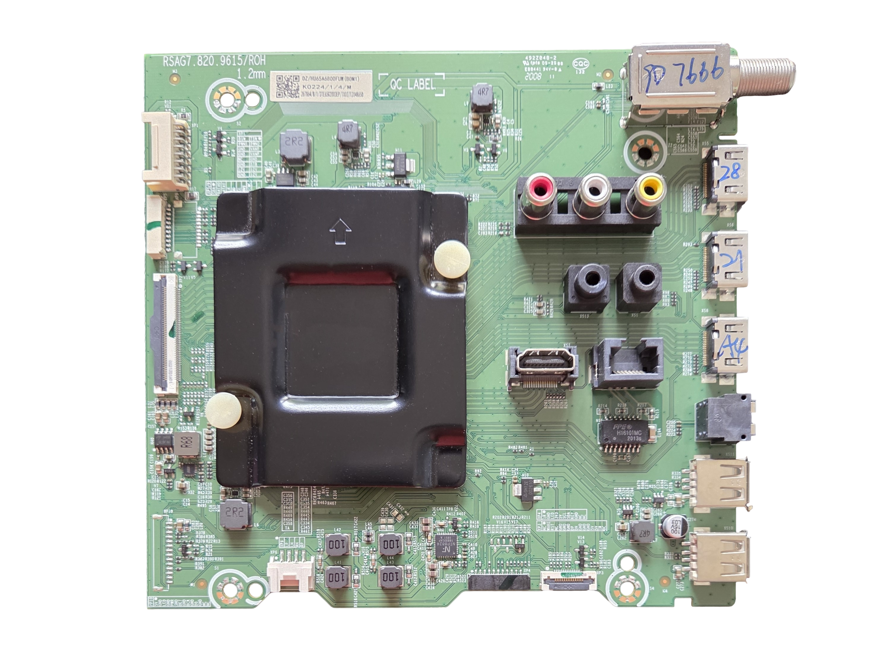 267864 Hisense Main Board, RSAG7.820.9615/ROH, HU65A6800FUW, 65H8G