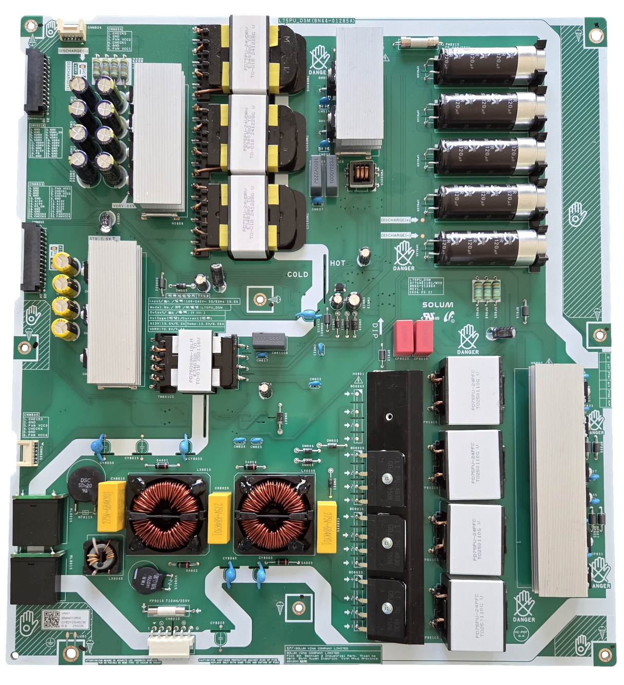 BN44-01285A Samsung Power Supply Board, L75PU_DSM, QN75LST7DAFXZA