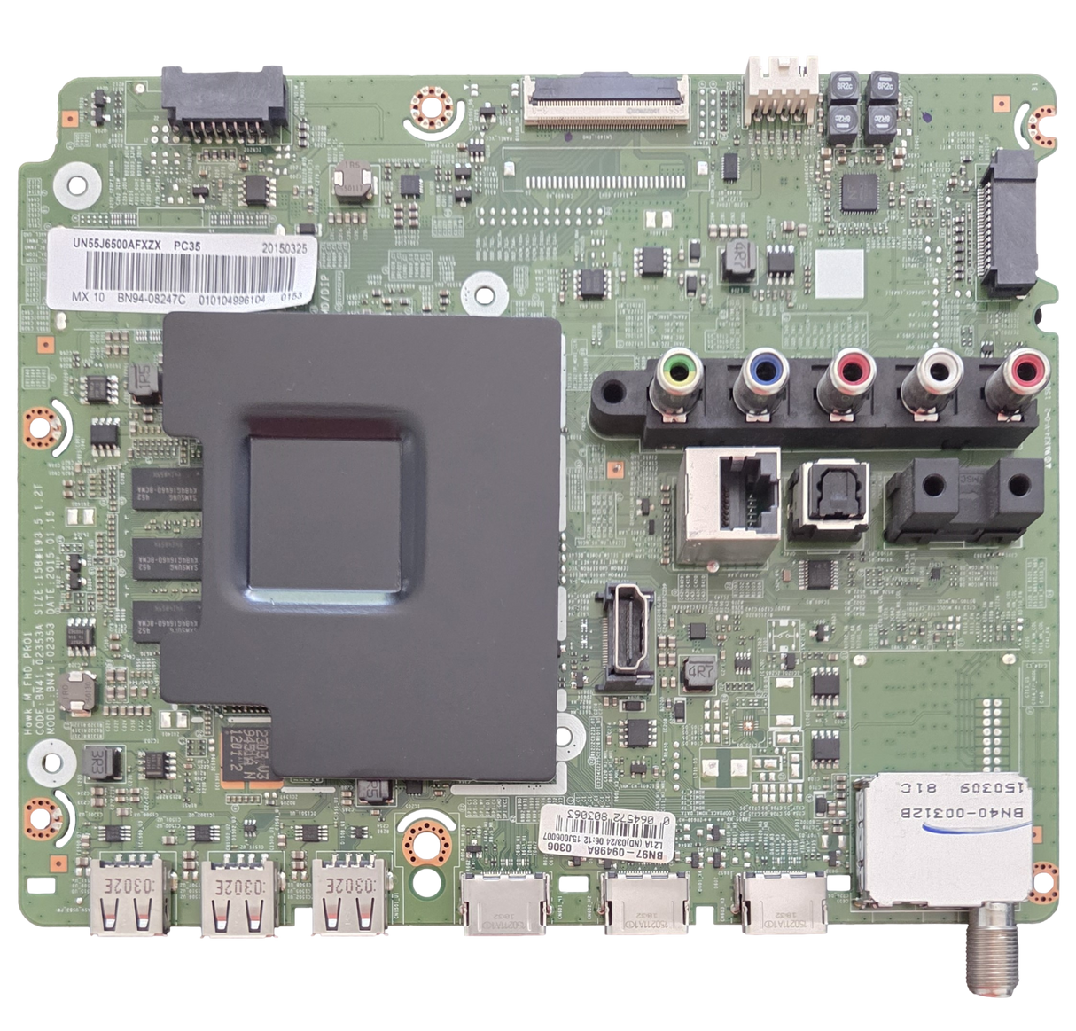 BN94-08247C, Samsung Main Board, BN41-02353A, UN55J6500AFXZA