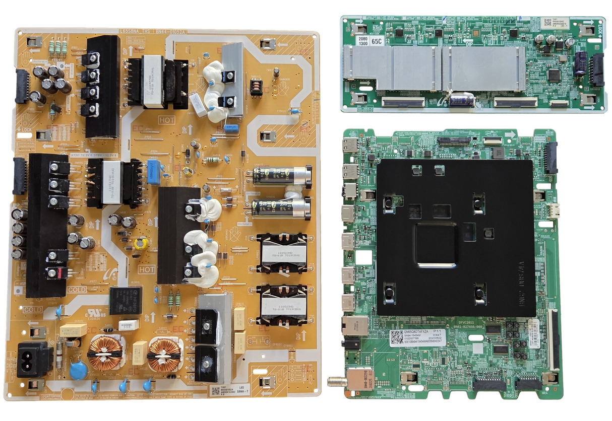 QN65Q8DTAFXZA Samsung TV repair Parts Kit, BN94-15454M Main Board, BN44-01052A Power Supply, BN44-01046C LED Driver, QN65Q8DTAFXZA FB03, QN65Q8DTAFXZA