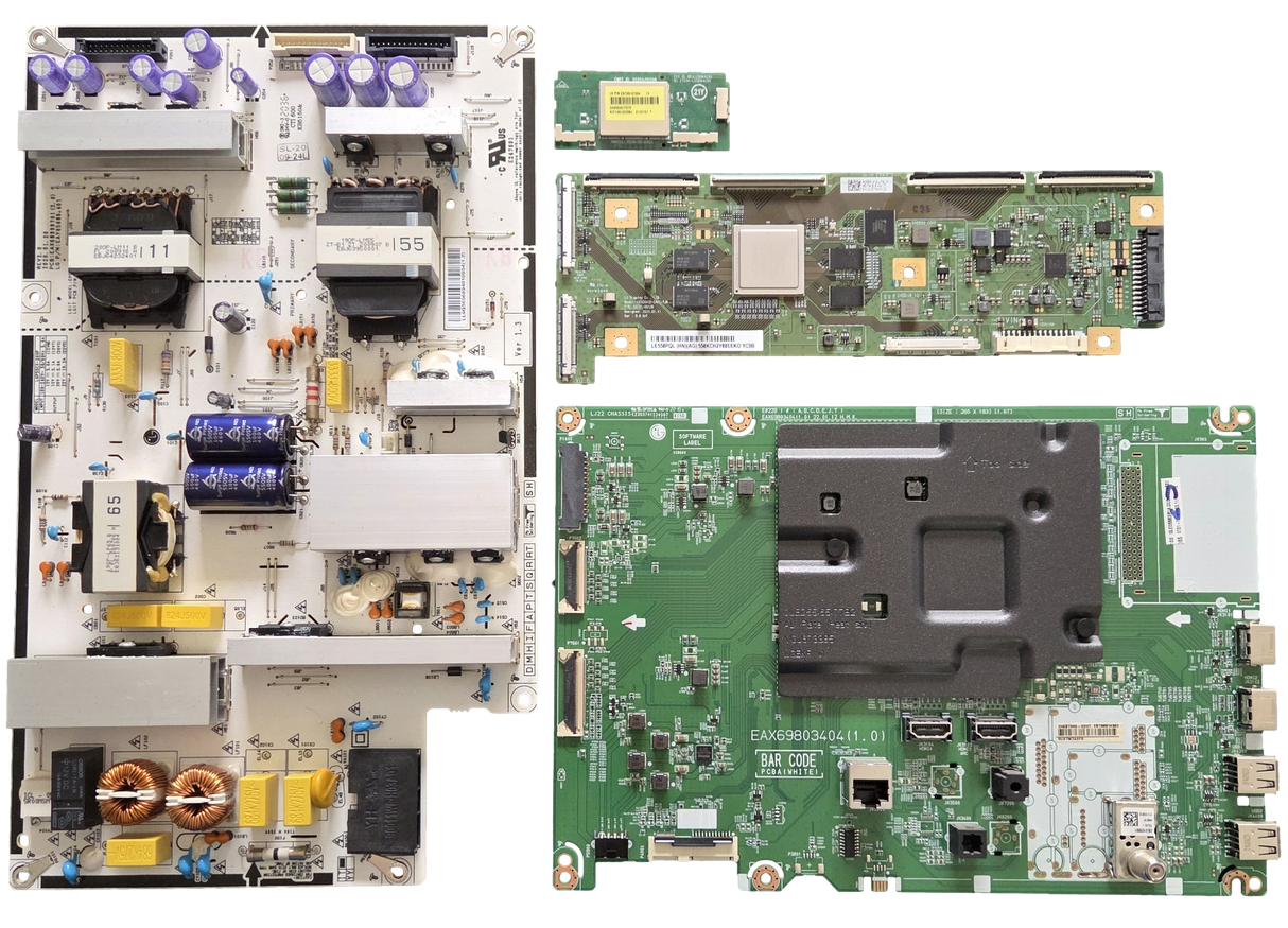 OLED55B2PUA LG TV Repair Parts Kit, EBT66914502 Main Board, EAY65689401 Power Supply, 6871L-6411A T-Con, EAT65167004 Wifi, OLED55B2PUA