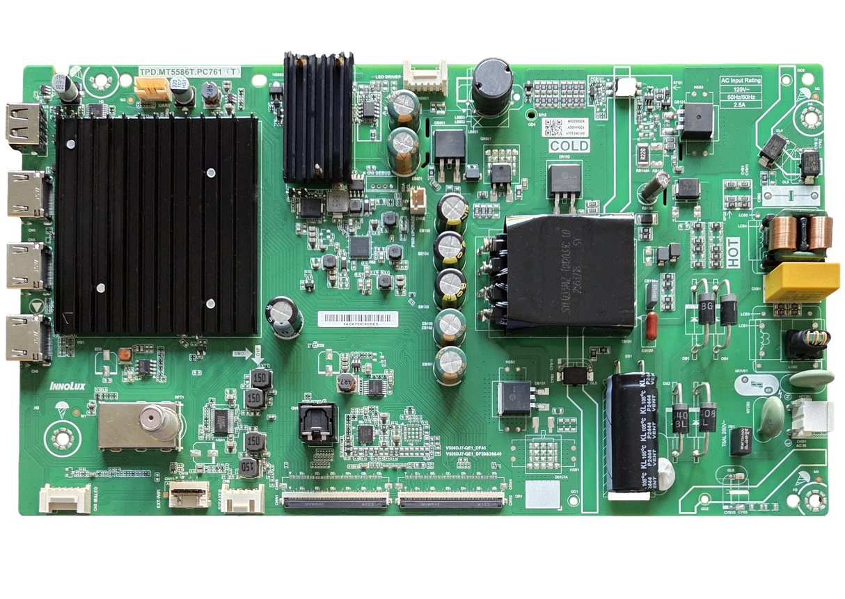 6M03A000HY00J Vizio Main Board, M000B800R, TPD.MT5586T.PC761 (T), V4K50M-0809