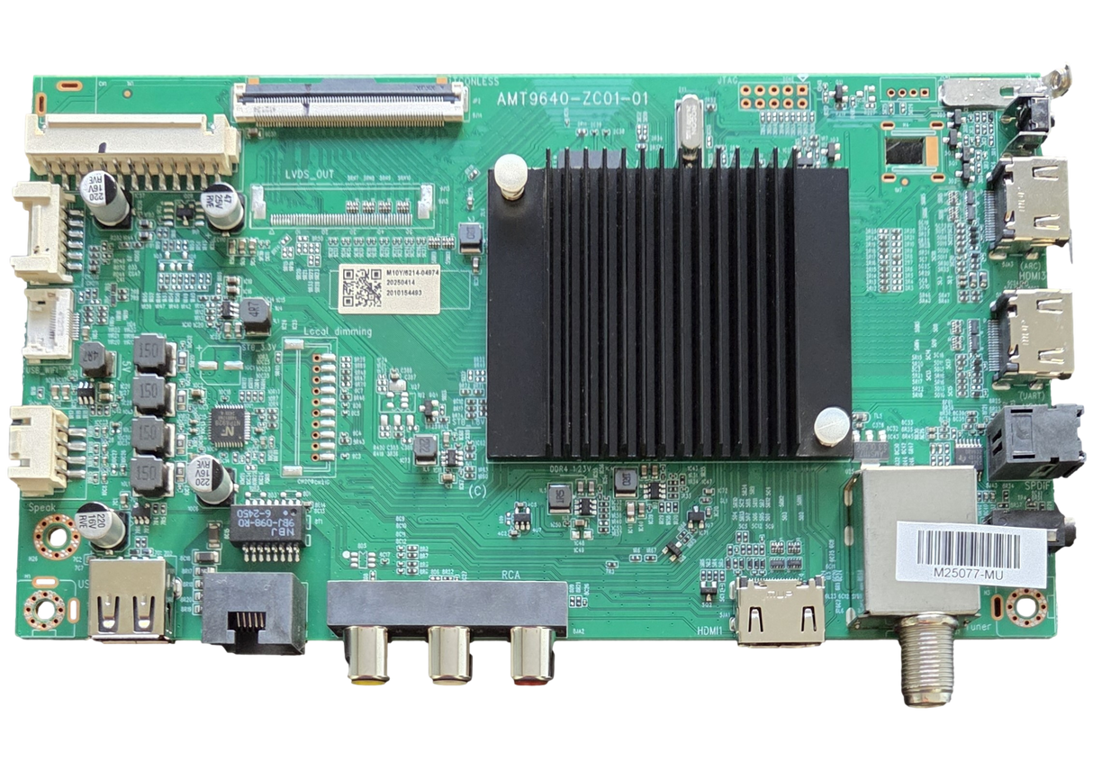 515CT9640M10Y Onn Main Board, M25077-MU, AMT9640-ZC01-01, M10Y, 100044717
