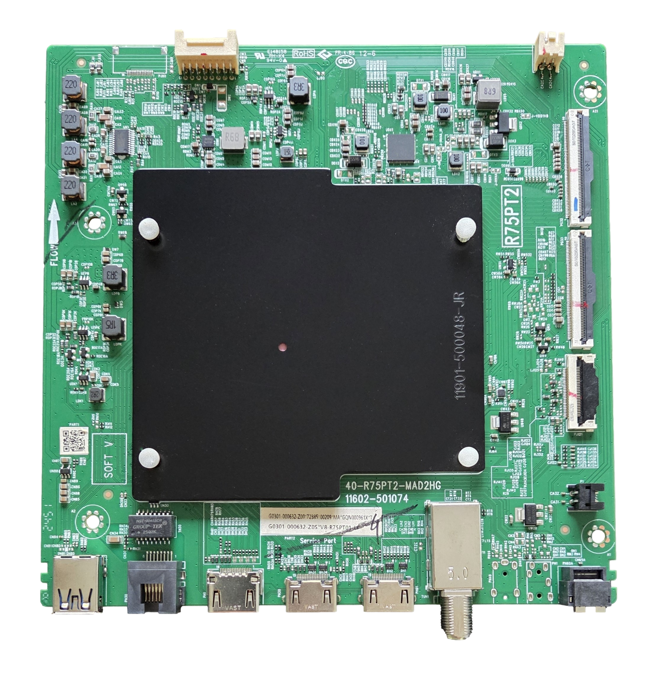 G0301-000632-Z00 TCL Main Board, 40-R75PT2-MAD2HG, 11602-501074