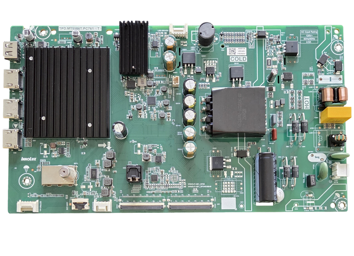 6M03A000J600J Vizio Main Board, TPD.MT5586T.PC761 (T), M000BF10R, V4K50S-0809