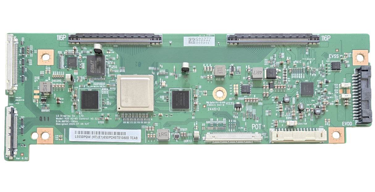 6871L-8024A LG T-Con, 6870C-1064A, LE650PQW, OLED83G5WUA