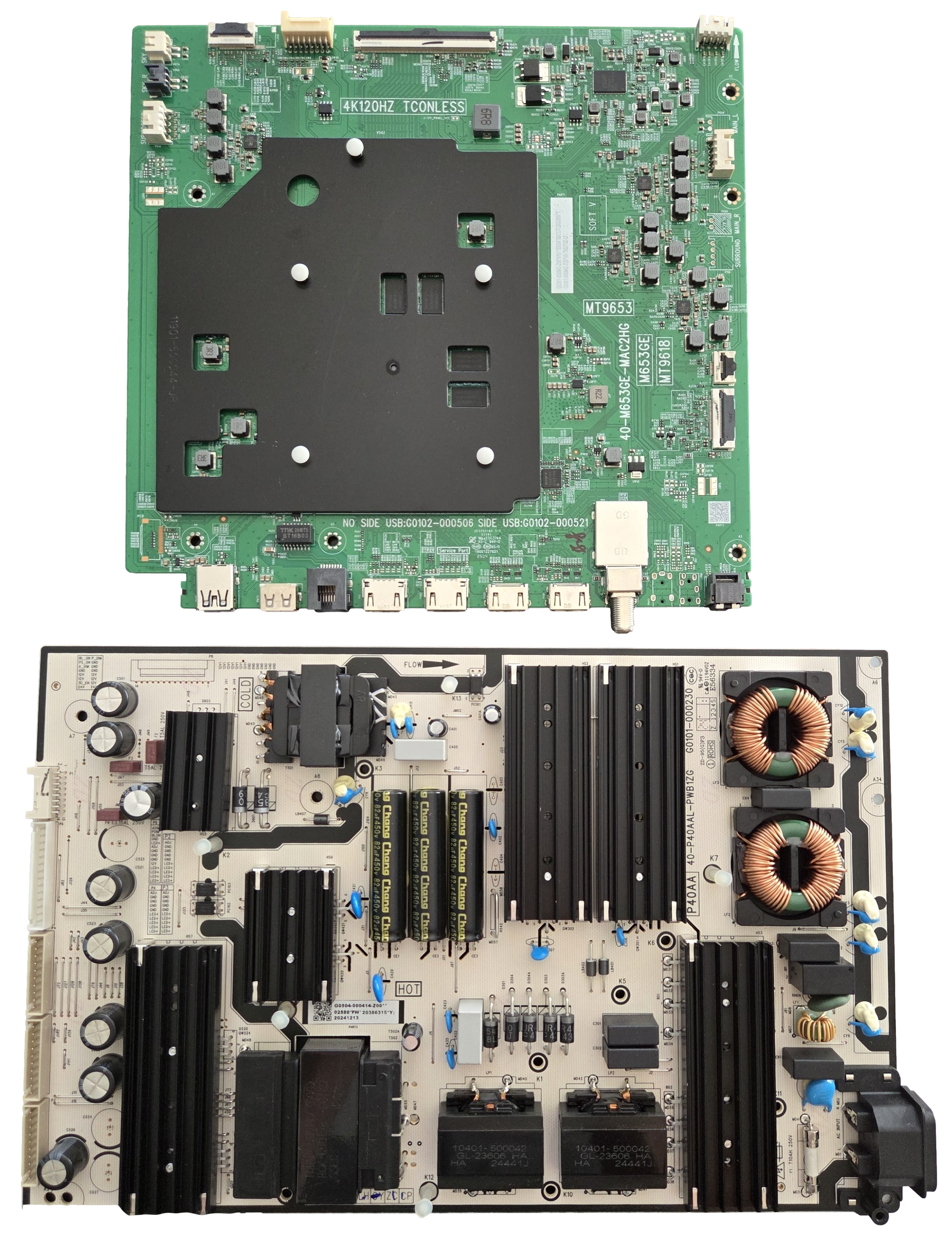75QM8K TCL TV Repair Parts Kit. G0301-000642-Z00 Main Board, G0504