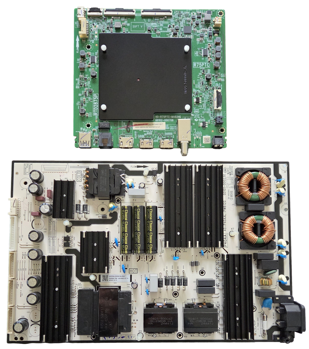 85QM5K TCL TV Repair Parts Kit, G0301-000743-Z00 Main Board, G0504-000414-Z00 Power Supply, 85QM5K