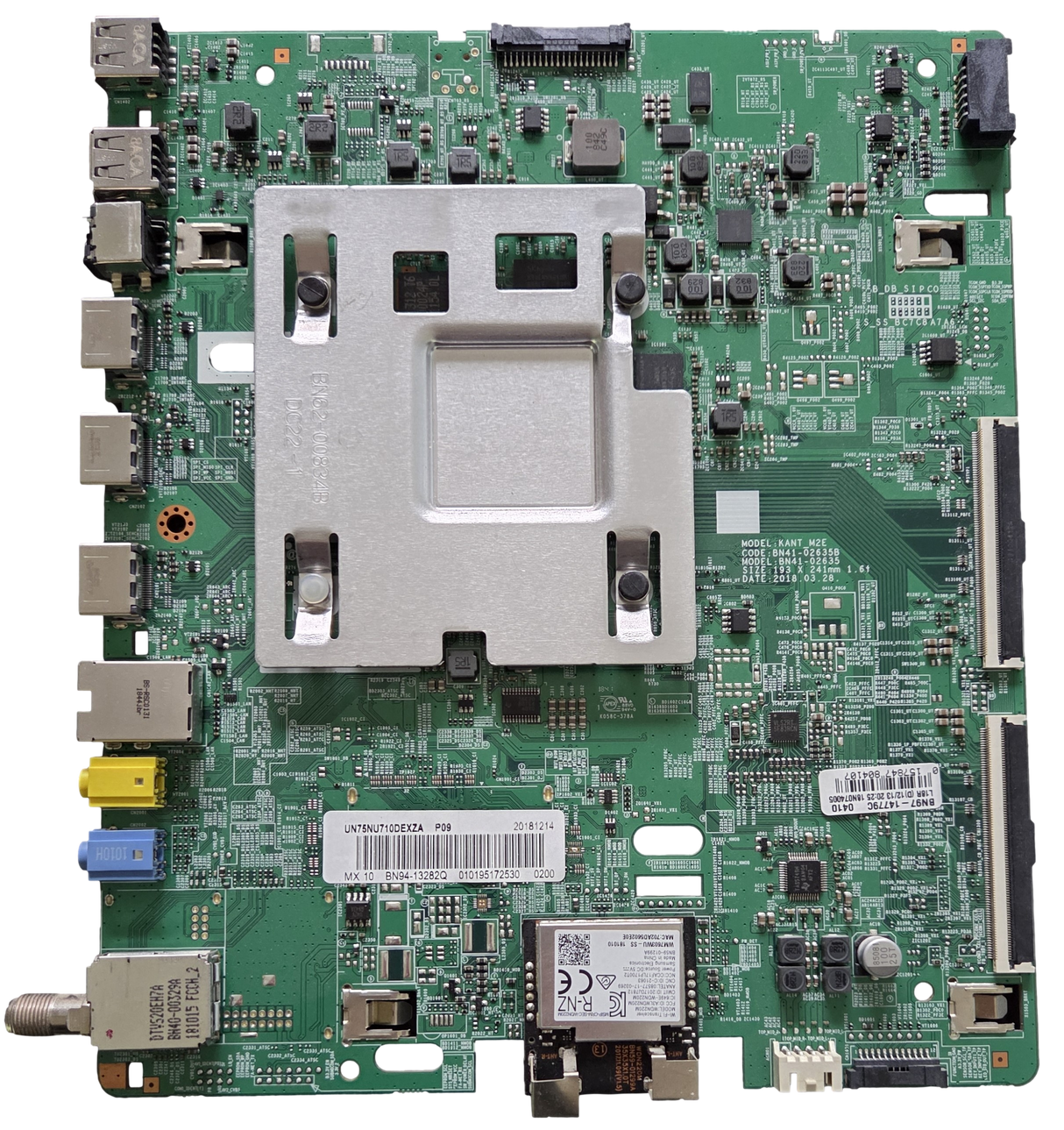 BN94-13282Q Samsung Main Board, BN97-14779C  , BN41-02635B , UN75NU710DEXZA