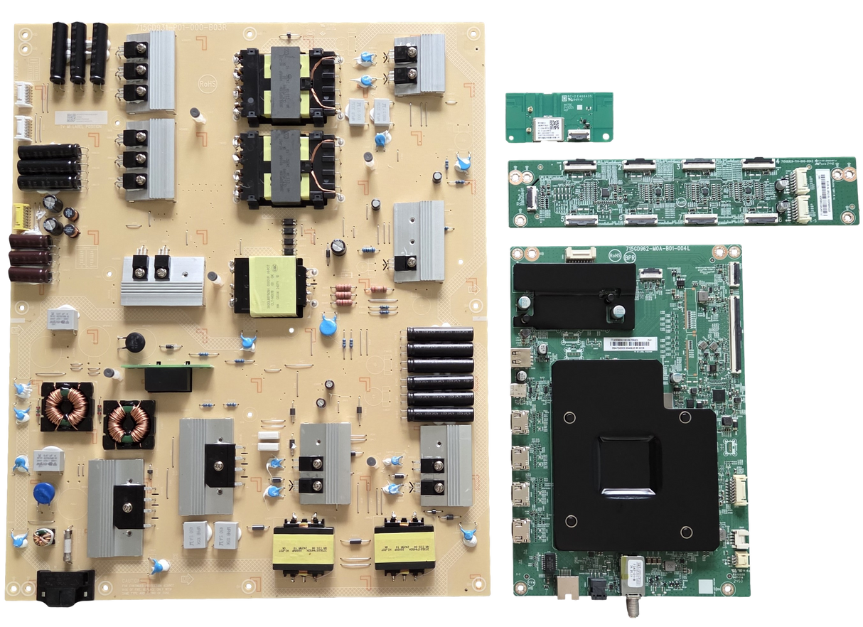 75R8C5 Roku TV Repair Parts Kit, 756TXOCB02K010 Main Board, ADTVM3040ABP Power Supply, LNTVOT248AAC4 LED, 368GWFBT776GSD, 75R8C5