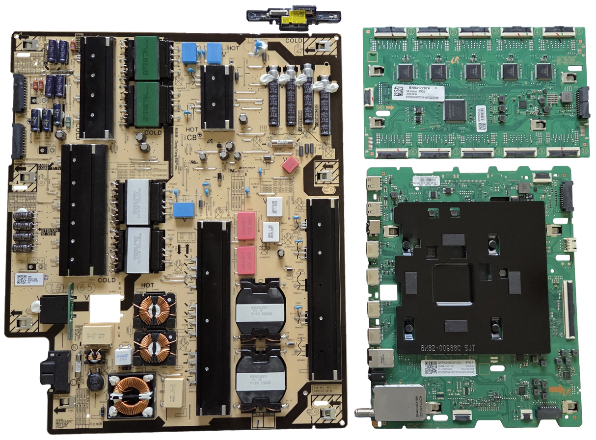 QN75QN90CAFXZA Samsung TV Repair Parts Kit, BN94-18071H Main Board, BN44-01168B Power Supply, BN94-17797A LED, BN59-01397A Wifi, QN75QN90CAFXZA BA01, QN75QN90CAFXZA