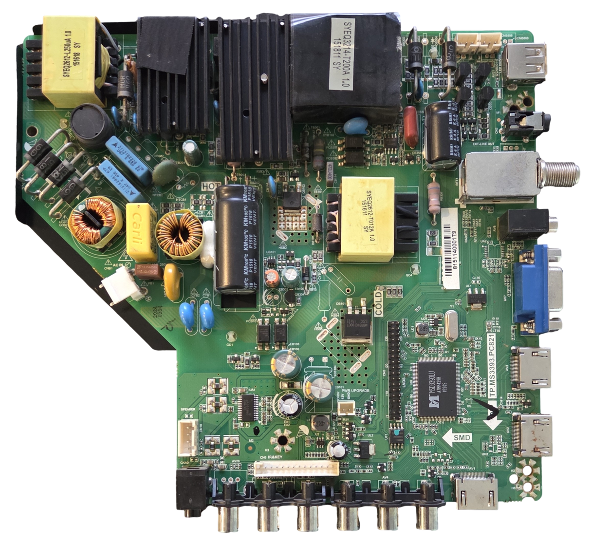 50GSR3000FA-MAIN, Polaroid Main Board, TP.MS3393.PC821, 50GSR3000FA