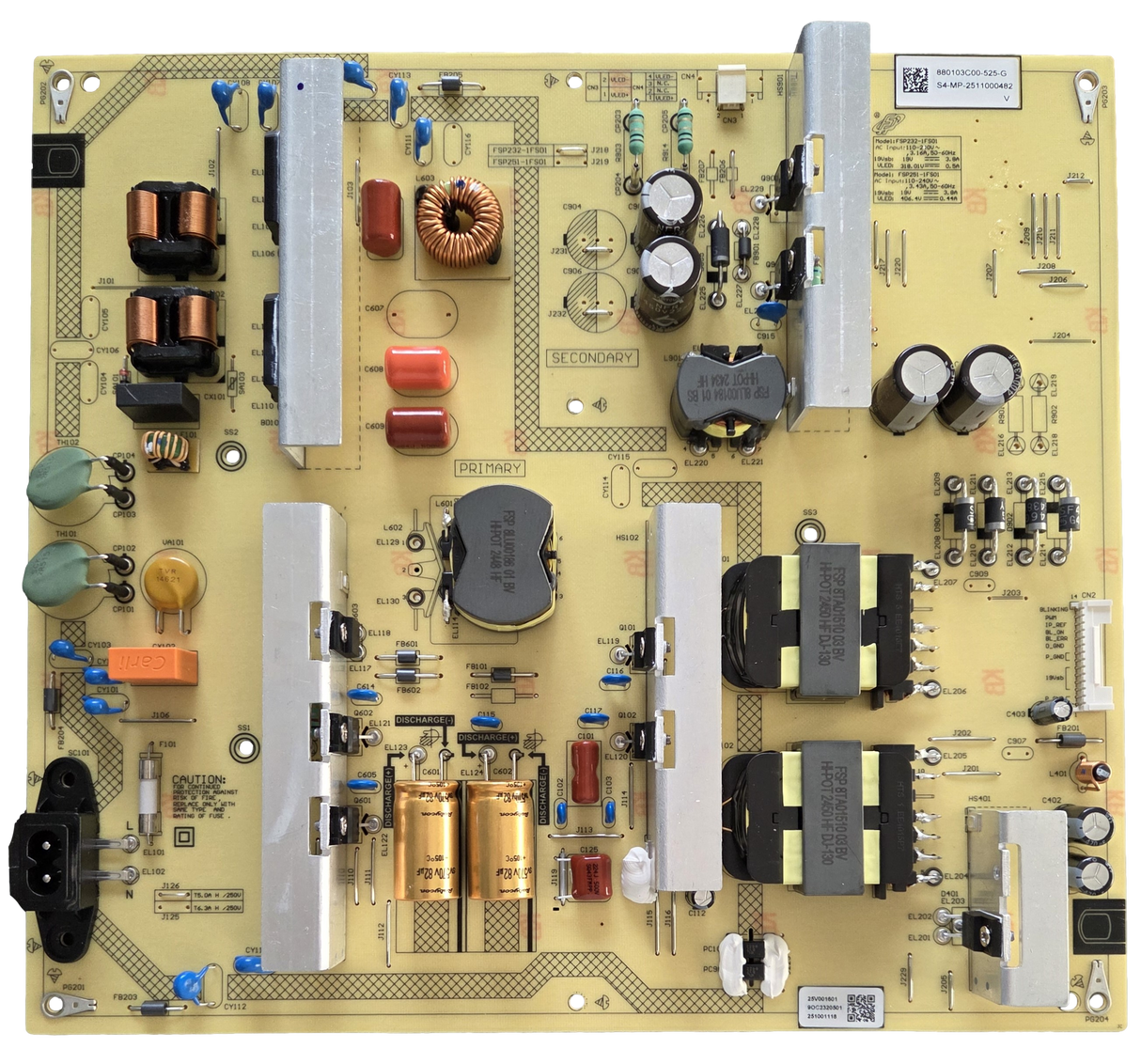 1-024-566-11 Sony Power Supply, FSP232-1FS01, 880103C00-525-G, 9OC2320501, K-75S20M2, K-75S20CM2