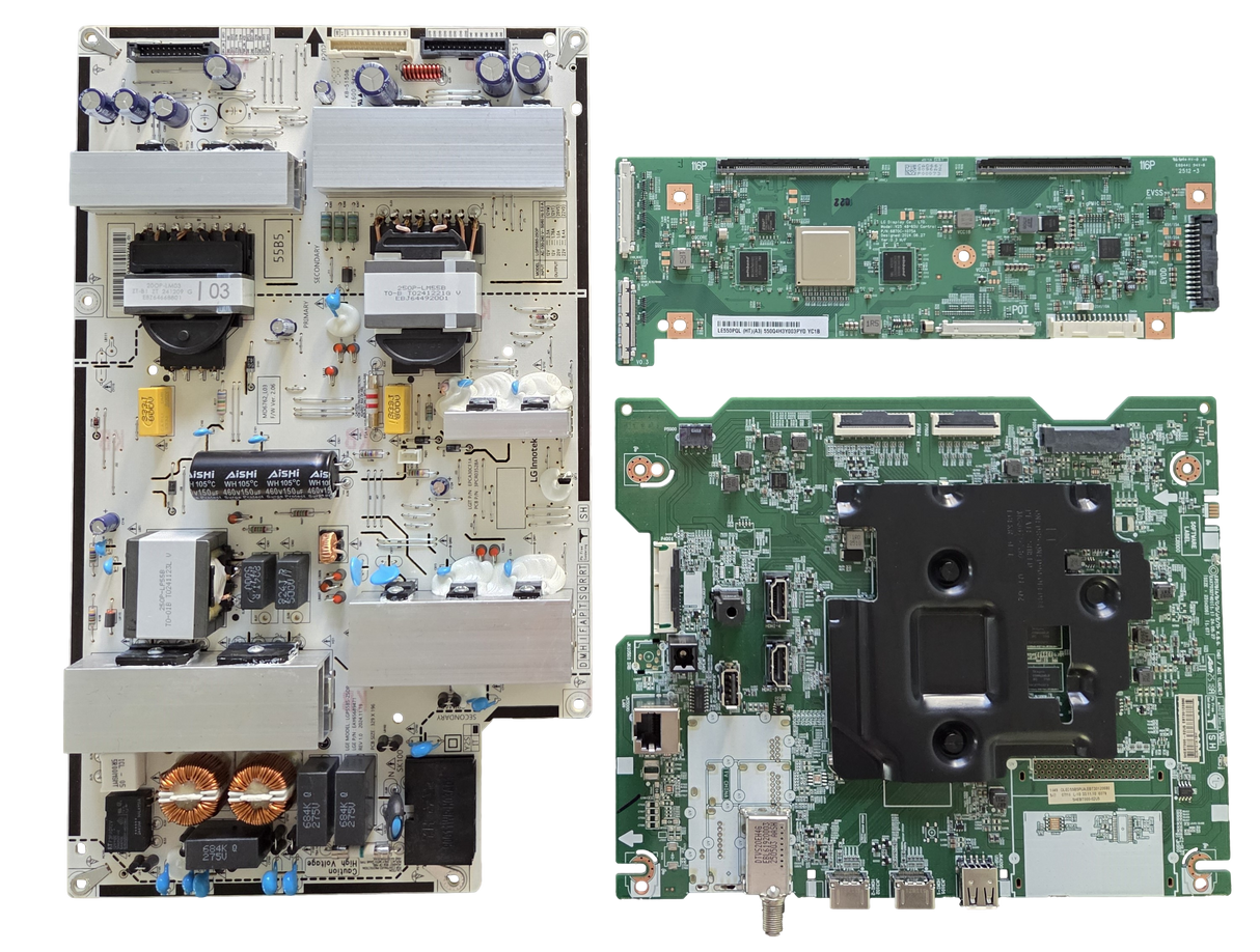 OLED55B5PUA LG TV Repair Parts Kit, EBT30120680 Main Board, EAY65689471 Power Supply, 6871L-8096A T-Con, OLED55B5PUA