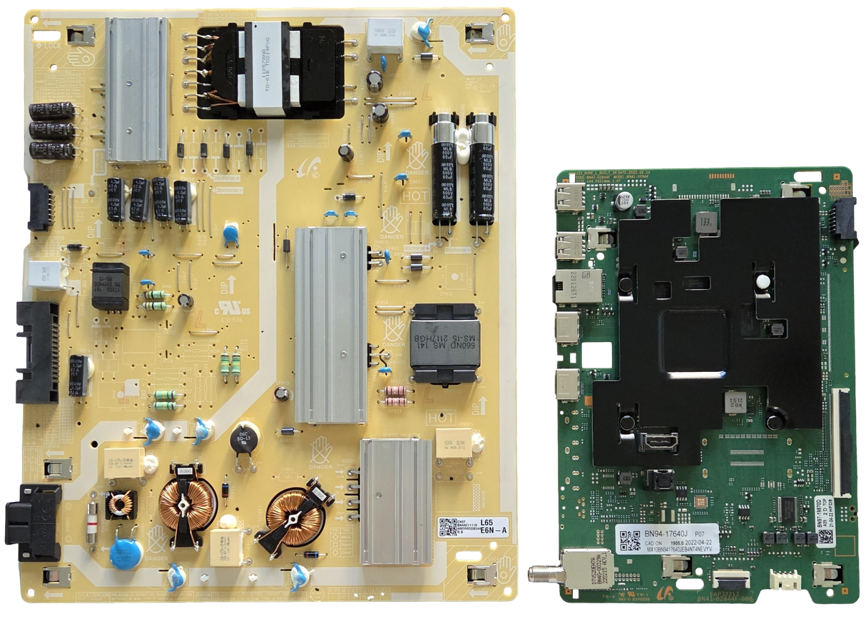 UN65AU8000FXZA Samsung TV Repair Parts Kit, BN94-17640J Main Board, BN44-01111A Power Supply, UN65AU8000FXZA WA15, UN65AU8000FXZA