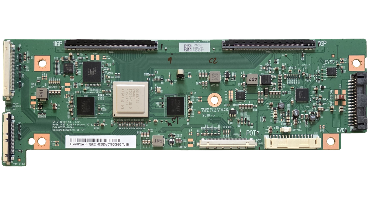 6871L-8309A LG T-con Board, 8309AD, LE420PQW , OLED42C5PUA.DUSQLJR, OLED42C5PUA