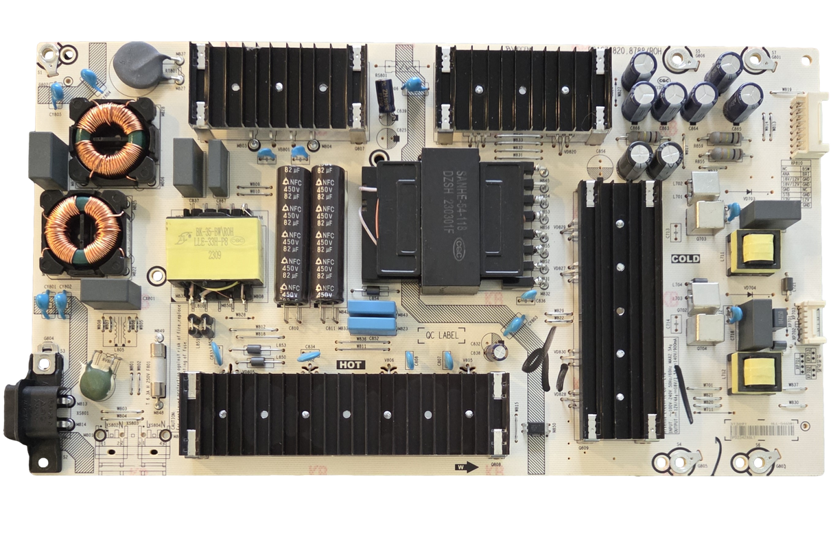 313691 Hisense Power Supply Board, RSAG7.820.8788/ROH, 65A65K, 65H6E, 65H6080E, 65R6E, 65R6E1, 65R7050E1