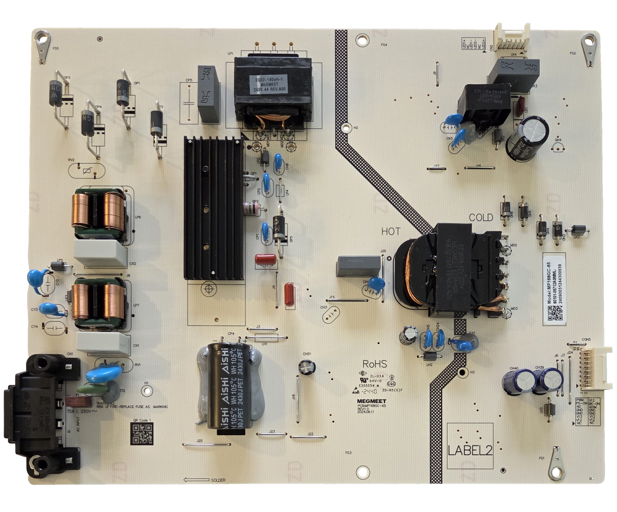MP168GC-65 PIONEER Power Supply board, 60101-05712A , PN65-R851-26U