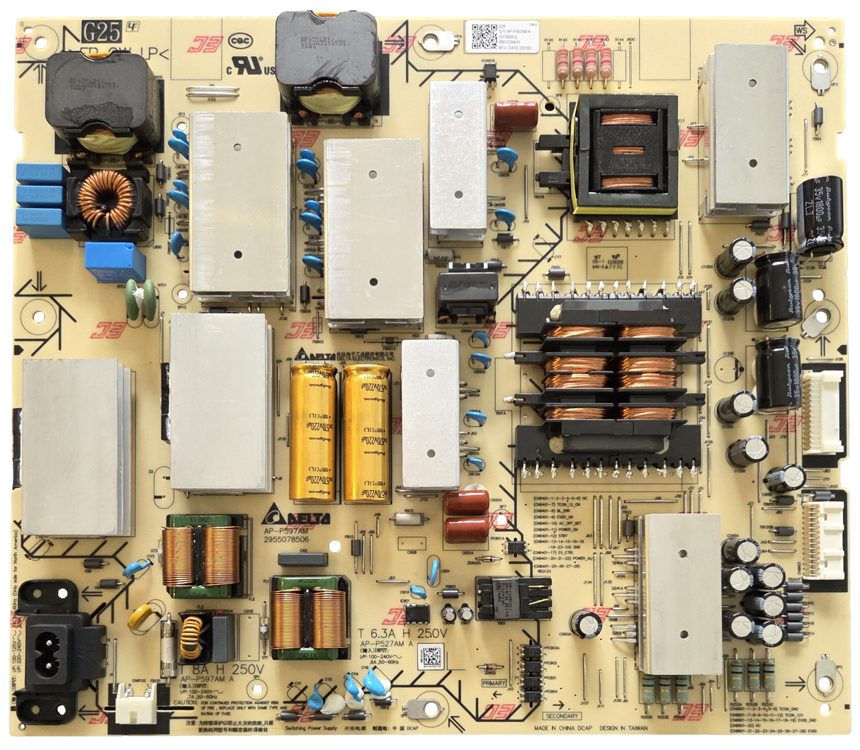 1-013-508-12 Sony Power Supply Board, 101350812, AP-P597AM, XR-65A80L