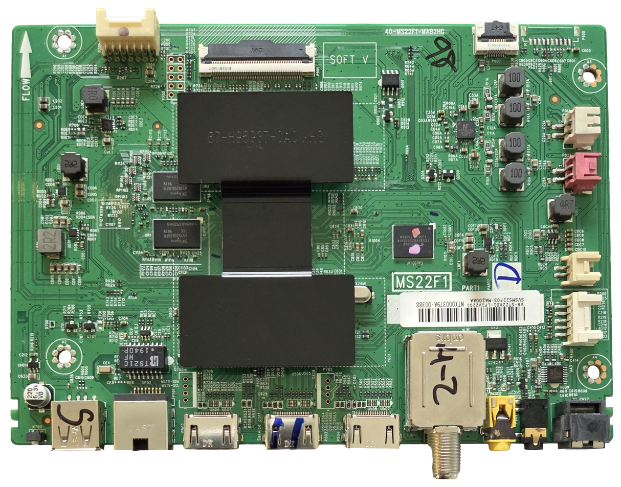 SVSM22F03-MA200AA TCL Main Board, V8-ST22K01-LF1V2201, NTX000379A-00388, 40-MS22F1-MAB2HG, 50S425
