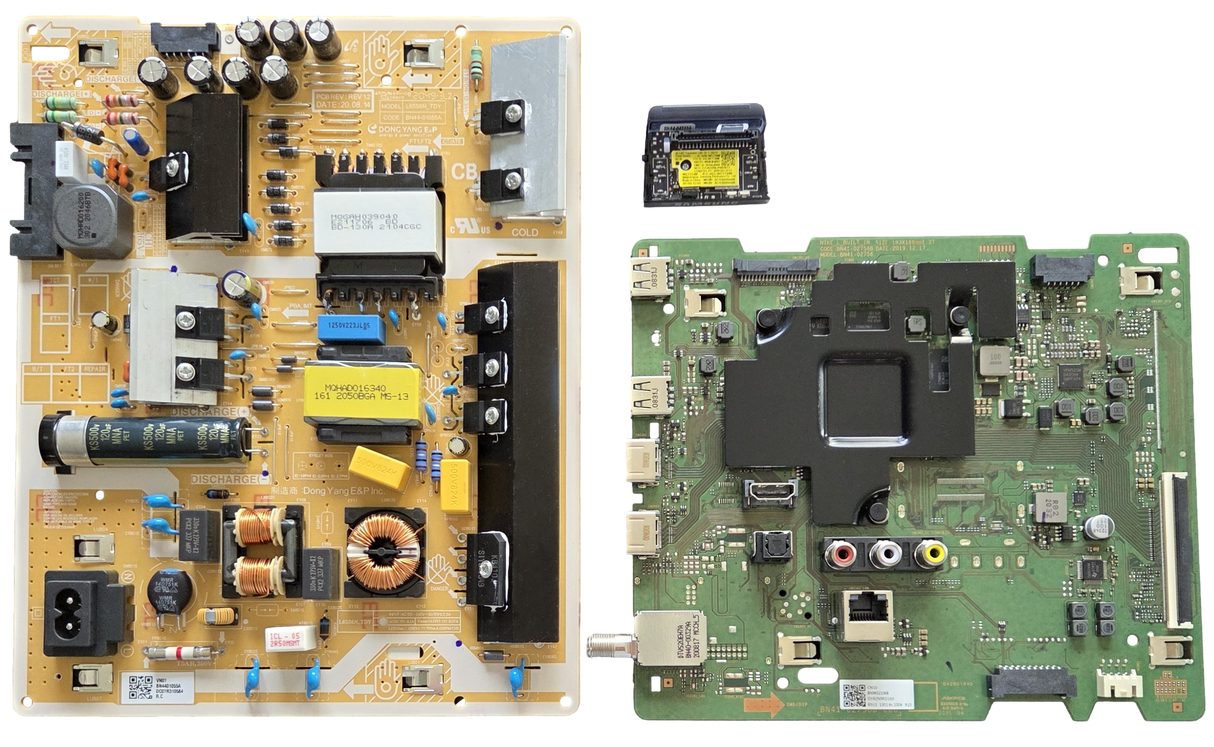 UN65TU8000FXZA Samsung TV Repair Parts Kit, BN96-52106B Main Board, BN44-01055A Power Supply, BN59-01342A Wifi, UN65TU8000FXZA BA05, UN65TU8000FXZA