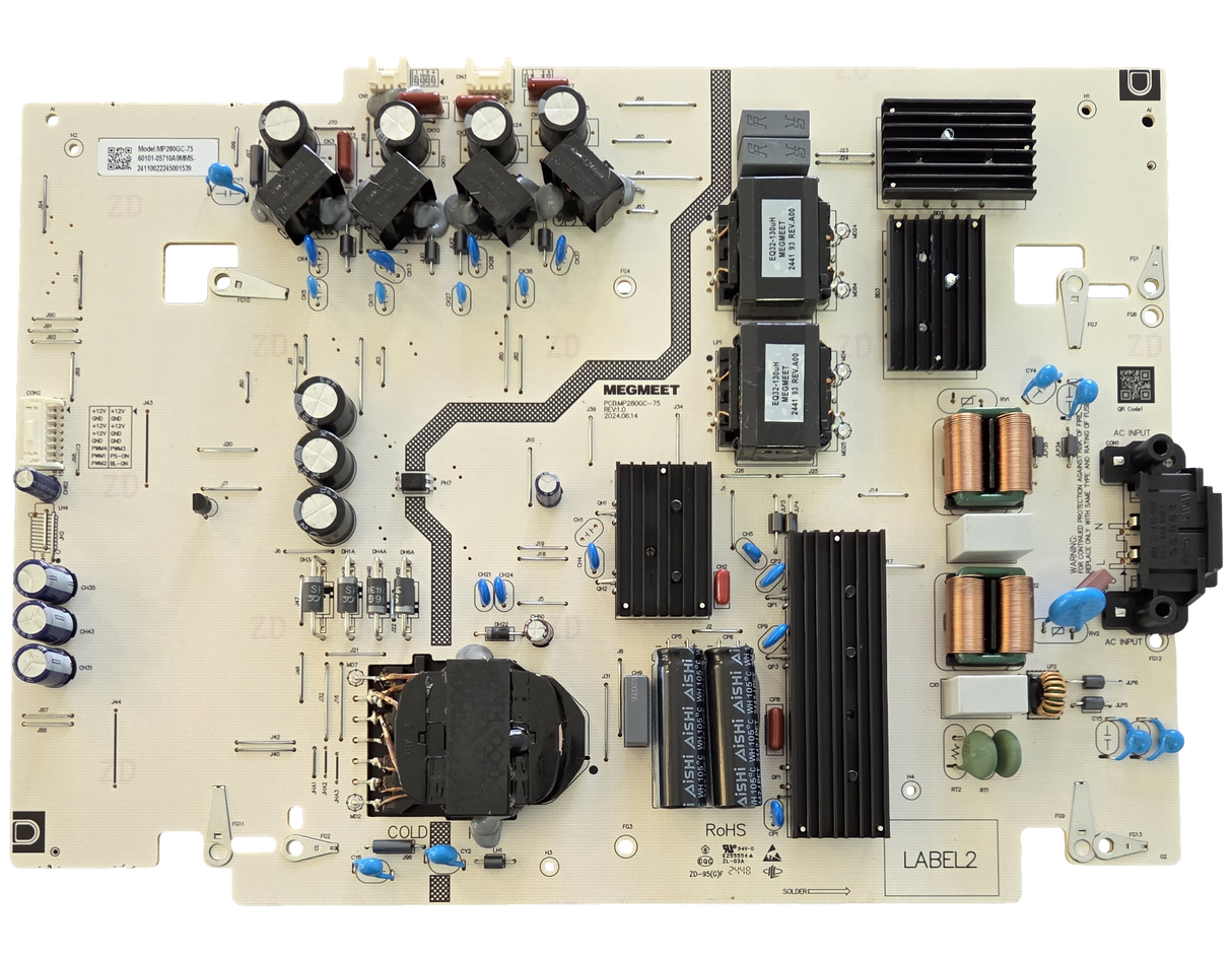 60101-05710 Vizio Power Supply, MP280GC-75, M75Q6-L4