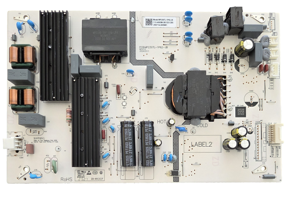 MP230TL-1P62-JB Pioneer Power Board, PN75-R851-26U