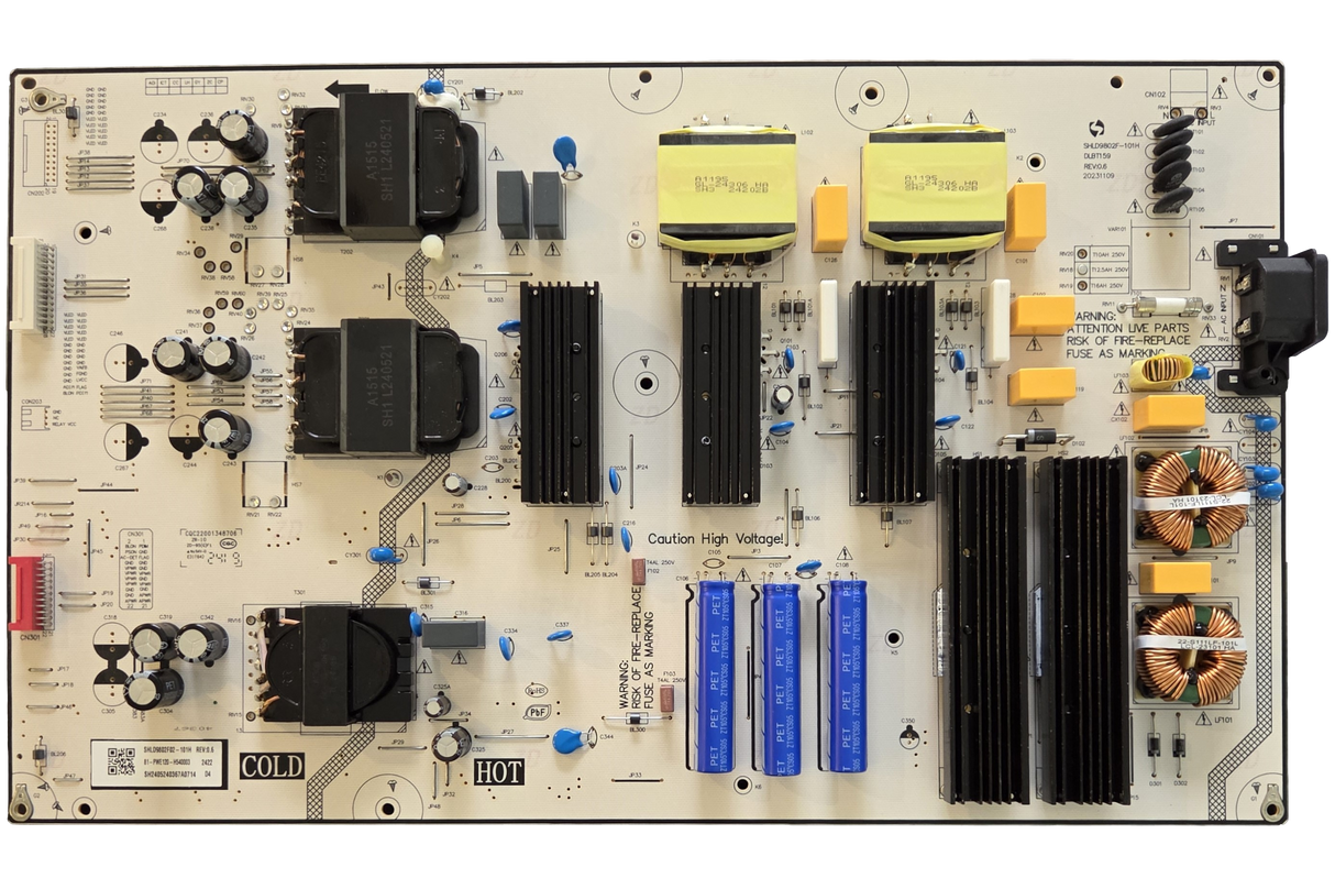 81-PWE120-H540003 LG Power Supply, SHLD9802F02-101H, 98QNED89TUA