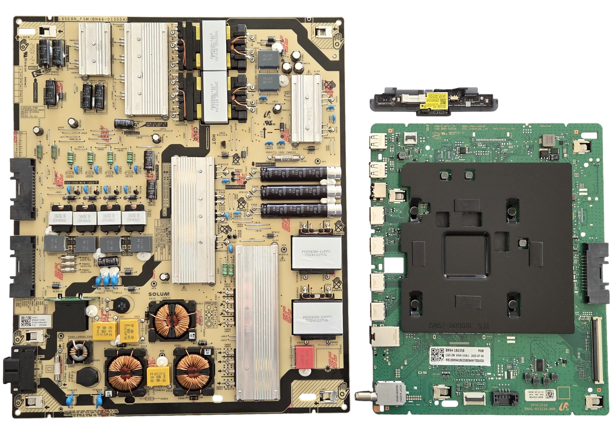 QN85Q8FDAFXZA Samsung TV Repair Parts Kit, BN94-18635B Main Board, BN44-01355A Power Supply, BN59-01485A Wifi, QN85Q8FDAFXZA