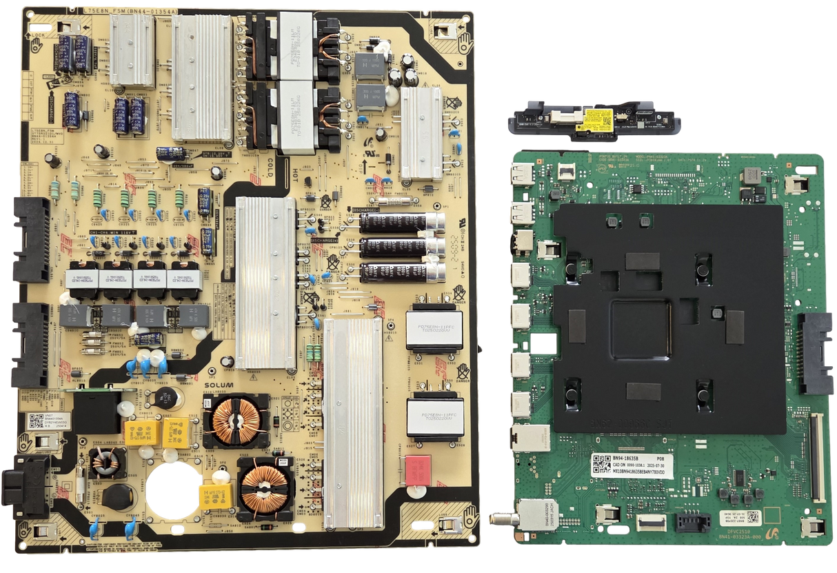 QN75Q8FAAFXZA Samsung TV Repair Parts Kit, BN94-18635B Main Board, BN44-01354A Power Supply, BN59-01485A Wifi, QN75Q8FAAFXZA