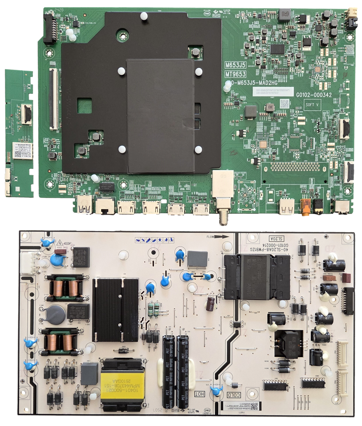 65A300W TCL TV Repair Parts Kit, G0301-000406 Main Board, G0504-000303 Power Supply, G0306-000235 Wifi, 65A300W