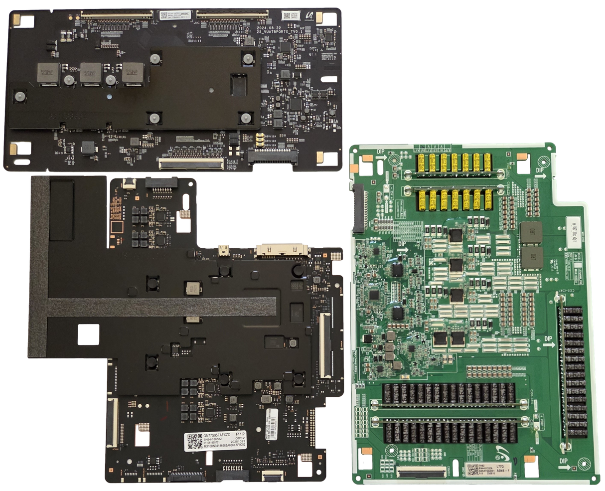 QN77S95FAFXZA Samsung TV Repair Parts Kit, BN94-18658Z Main Board, BN96-59934B T-Con, BN44-01332A LED Driver, QN77S95FAFXZA FD01, QN77S95FAFXZA
