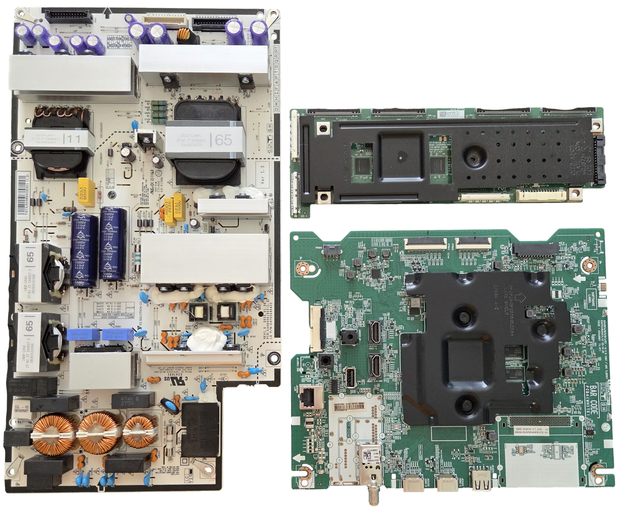 OLED65B4PUA LG TV Repair Parts Kit, EBT67795902 Main Board, EAY65689433 Power Supply, 6871L-6894J T-Con, OLED65B4PUA