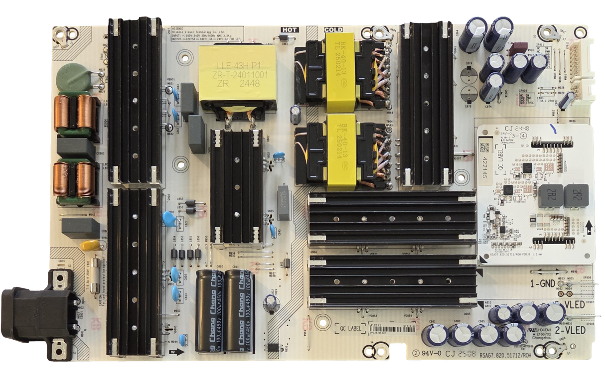 419173 Hisense Power Supply, RSAG7.820.51712/ROH, 75U75QUA