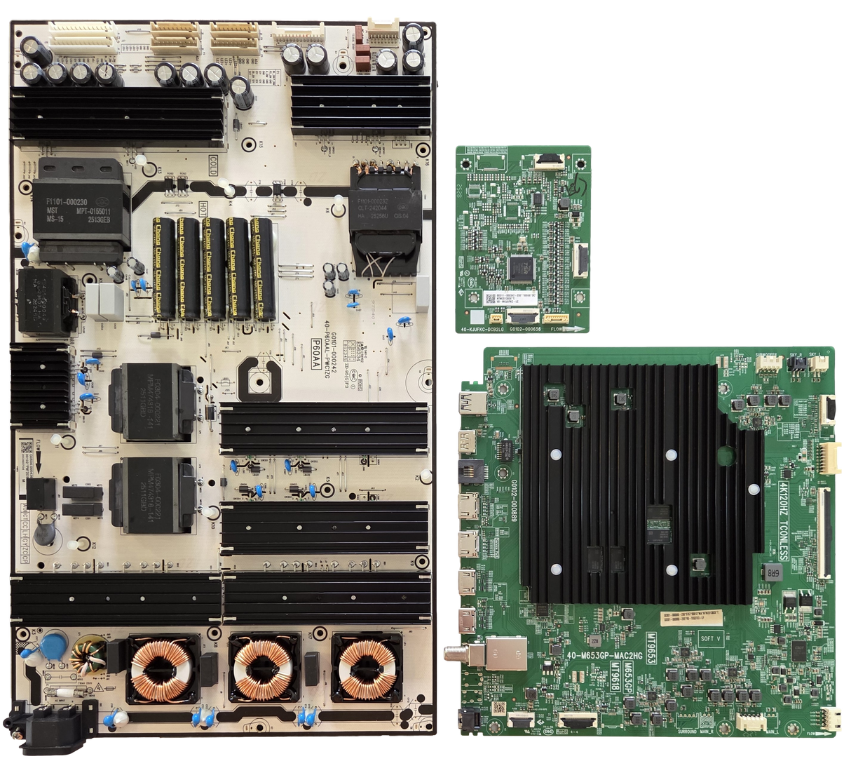 85QM9K TCL TV Repair Parts Kit, G0301-000888-Z00 Main Board, G0504-000436-Z00 Power Supply, G0311-000342 LED Driver, 85QM9K