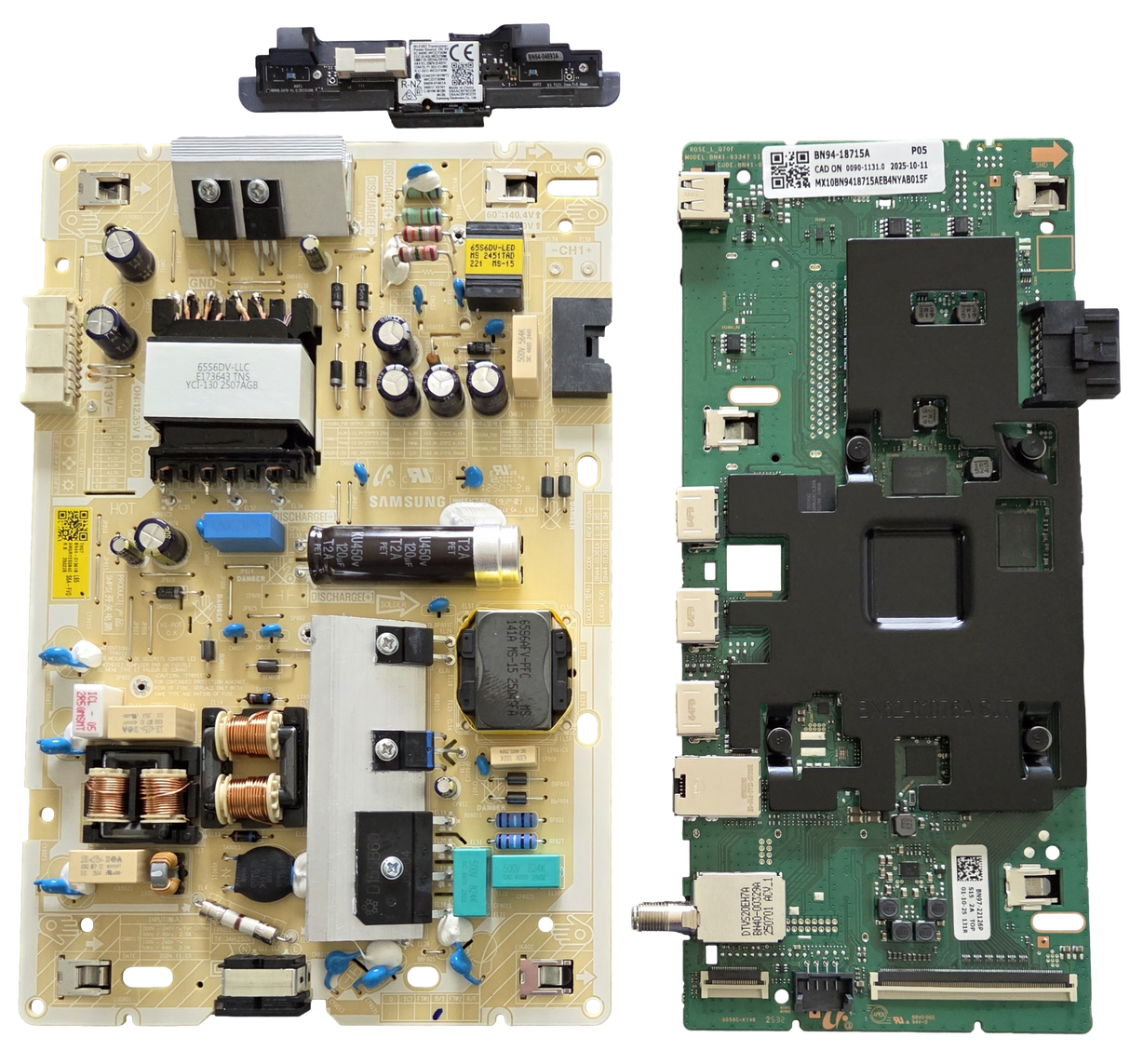 QN65Q7FAAFXZA Samsung TV Repair Parts Kit, BN94-18715A Main Board, BN44-01361B Power Supply, BN59-01461A Wifi, QN65Q7FAAFXZA CA01, QN65Q7FAAFXZA
